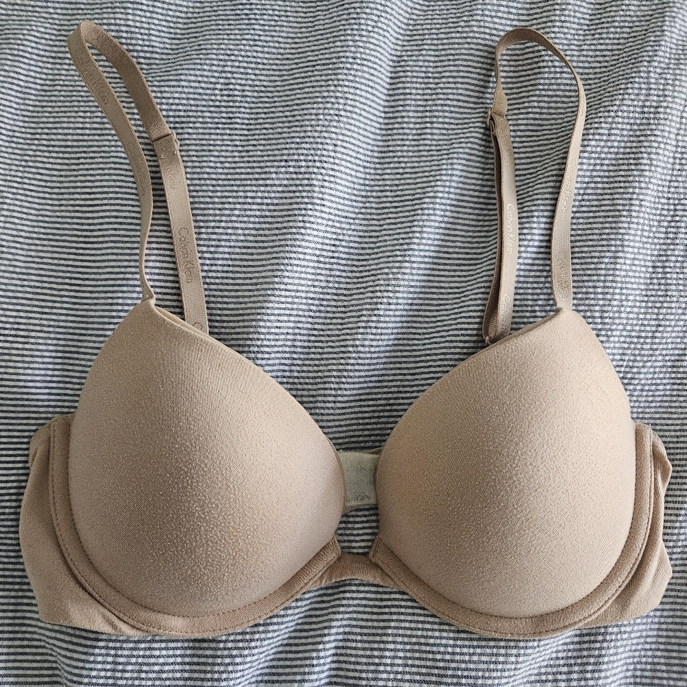 Nude Calvin Klein T-Shirt Bra with Light Padding - Women Intimates & Sleepwear
